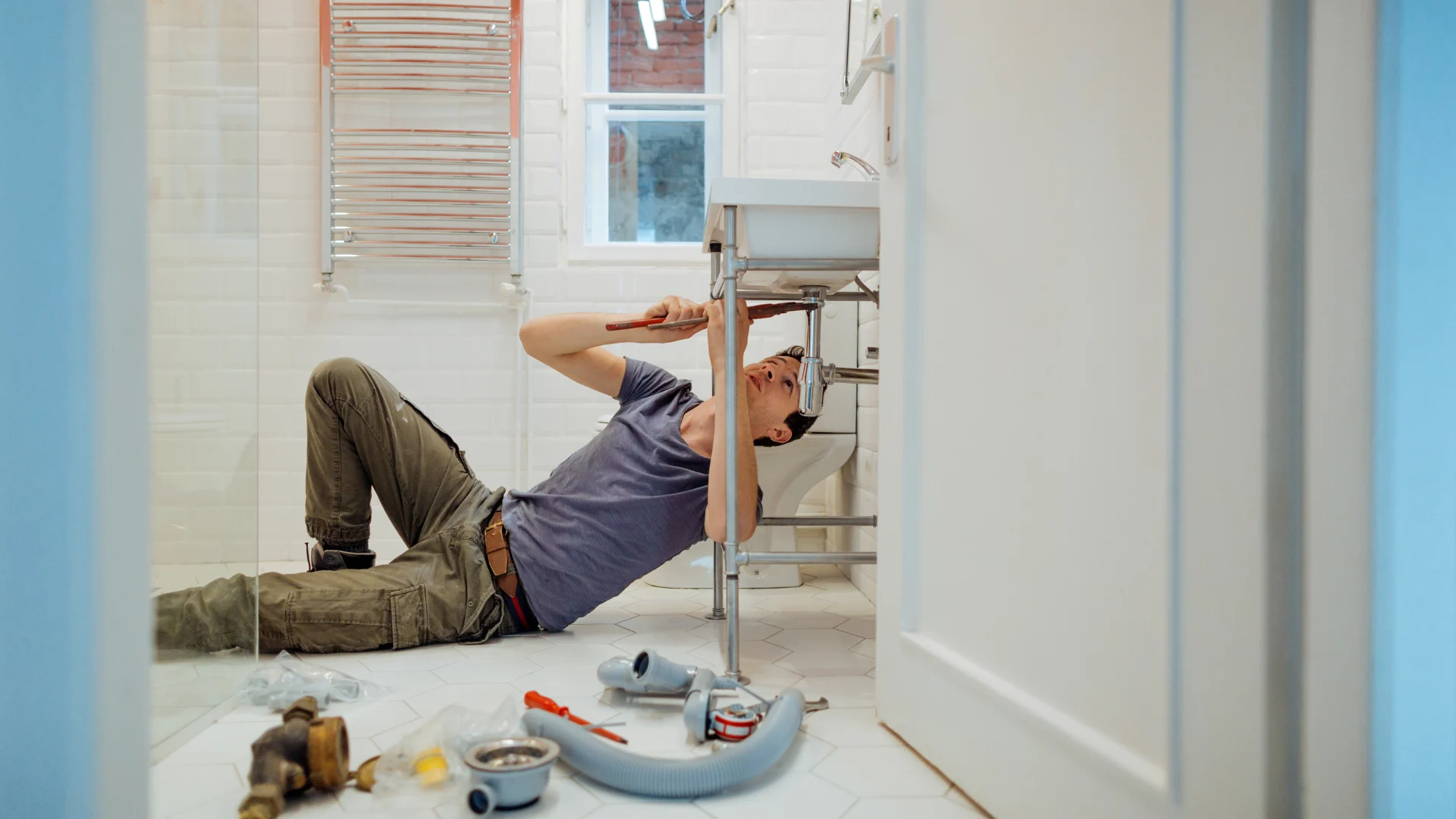 Kitchen and bathroom